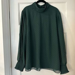 Universal Standard Iris Swiss Dot Chiffon Blouse